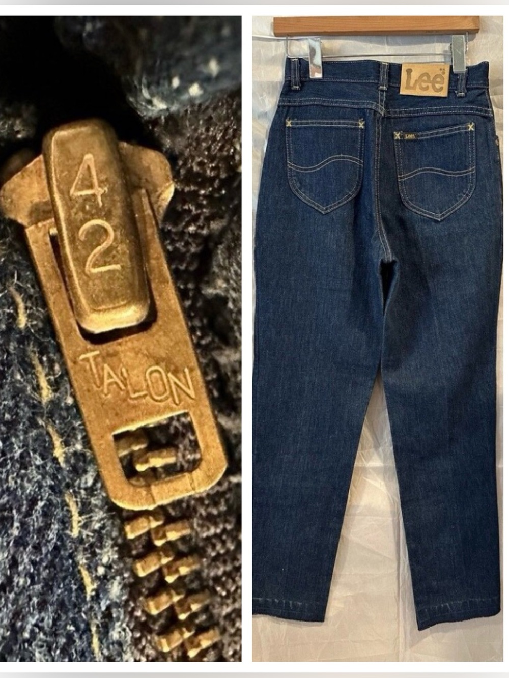 Vintage Lee Mom High Rise Tapered Womens Denim‎  10 Med Blue Dark Wash talon zip